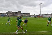 26 October 2021; Republic of Ireland players warm up before the UEFA Women's U19 Championship Qualifier Group 5 Qualifying Round 1 League A match between Northern Ireland and Republic of Ireland at Jackman Park in Markets Field, Limerick. Photo by Eóin Noonan/Sportsfile