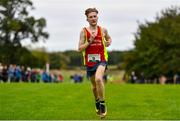 17 October 2021; Nicholas Griggs of Mid Ulster AC, Derry, competing in the Junior Men's 6000m during the Autumn Open International Cross Country at the Sport Ireland Campus in Dublin. Photo by Sam Barnes/Sportsfile