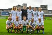26 October 2021; Republic of Ireland team before the UEFA Women's U19 Championship Qualifier Group 5 Qualifying Round 1 League A match between Northern Ireland and Republic of Ireland at Jackman Park in Markets Field, Limerick. Photo by Eóin Noonan/Sportsfile