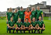 26 October 2021; Northern Ireland team before the UEFA Women's U19 Championship Qualifier Group 5 Qualifying Round 1 League A match between Northern Ireland and Republic of Ireland at Jackman Park in Markets Field, Limerick. Photo by Eóin Noonan/Sportsfile