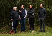 17 October 2021; Athletics Ireland president John Cronin, left, and members of European Athletics inspect the course during the Autumn Open International Cross Country at the Sport Ireland Campus in Dublin. Photo by Sam Barnes/Sportsfile