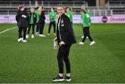 26 October 2021; Megan Connolly of Republic of Ireland walks the pitch with her team-mates before the FIFA Women's World Cup 2023 qualifying group A match between Finland and Republic of Ireland at Helsinki Olympic Stadium in Helsinki, Finland. Photo by Stephen McCarthy/Sportsfile