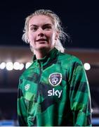 26 October 2021; Saoirse Noonan of Republic of Ireland before the FIFA Women's World Cup 2023 qualifying group A match between Finland and Republic of Ireland at Helsinki Olympic Stadium in Helsinki, Finland. Photo by Stephen McCarthy/Sportsfile