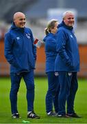 23 October 2021; Republic of Ireland goalkeeping coach Pat Behan, left, and assistant coach Keith O'Halloran during the UEFA Women's U19 Championship Qualifier match between Switzerland and Republic of Ireland at Markets Field in Limerick. Photo by Eóin Noonan/Sportsfile