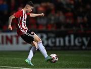 27 August 2021; Patrick Ferry of Derry City during the EA Sports U19 Enda McGuill Cup Final match between Derry City and Bohemians at the Ryan McBride Brandywell Stadium in Derry. Photo by Piaras Ó Mídheach/Sportsfile