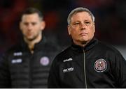 29 October 2021; Bohemians manager Keith Long, right, and Bohemians performance coach Philip McMahon before the SSE Airtricity League Premier Division match between Derry City and Bohemians at Ryan McBride Brandywell Stadium in Derry. Photo by Ramsey Cardy/Sportsfile