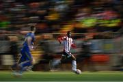 29 October 2021; Junior Ogedi-Uzokwe of Derry City during the SSE Airtricity League Premier Division match between Derry City and Bohemians at Ryan McBride Brandywell Stadium in Derry. Photo by Ramsey Cardy/Sportsfile