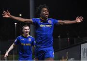 29 October 2021; Promise Omochere of Bohemians celebrates after scoring his side's first goal during the SSE Airtricity League Premier Division match between Derry City and Bohemians at Ryan McBride Brandywell Stadium in Derry. Photo by Ramsey Cardy/Sportsfile