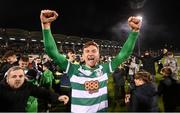 29 October 2021; Ronan Finn of Shamrock Rovers celebrates after the SSE Airtricity League Premier Division match between Shamrock Rovers and Finn Harps at Tallaght Stadium in Dublin. Photo by Stephen McCarthy/Sportsfile