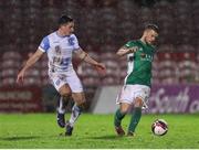 29 October 2021; Steven Beattie of Cork City in action against Shane Doherty of Galway United during the SSE Airtricity League First Division match between Cork City and Galway United at Turners Cross in Cork. Photo by Michael P Ryan/Sportsfile