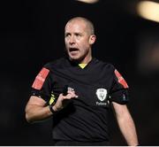 29 October 2021; Referee Robert Dowling during the SSE Airtricity League First Division match between Cork City and Galway United at Turners Cross in Cork. Photo by Michael P Ryan/Sportsfile