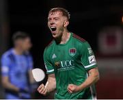 29 October 2021; Alec Byrne of Cork City celebrates after scoring his side's second goal during the SSE Airtricity League First Division match between Cork City and Galway United at Turners Cross in Cork. Photo by Michael P Ryan/Sportsfile