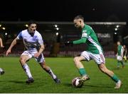 29 October 2021; Dylan McGlade of Cork City in action against Shane Doherty of Galway United during the SSE Airtricity League First Division match between Cork City and Galway United at Turners Cross in Cork. Photo by Michael P Ryan/Sportsfile