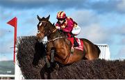 30 October 2021; Minella Indo, with Rachael Blackmore up, jumps the last, first time around, during the Ladbrokes Champion Steeplechase on day two of the Ladbrokes Festival of Racing at Down Royal in Lisburn, Down. Photo by Ramsey Cardy/Sportsfile
