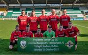 30 October 2021; The Willowbank FC team before the President's junior cup final match between Fairview Rangers and Willowbank FC at Tallaght Stadium in Dublin. Photo by Piaras Ó Mídheach/Sportsfile