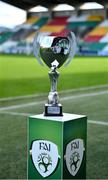 30 October 2021; A general view of the cup before the President's junior cup final match between Fairview Rangers and Willowbank FC at Tallaght Stadium in Dublin. Photo by Piaras Ó Mídheach/Sportsfile
