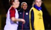 30 October 2021; Shelbourne manager Noel King before the SSE Airtricity Women's National League match between Shelbourne and Galway WFC at Tolka Park in Dublin. Photo by Sam Barnes/Sportsfile