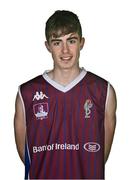 30 October 2021; Ben Burke of NUIG Maree poses for a portrait before the InsureMyHouse.ie Pat Duffy National Cup Round 1 match between NUIG Maree and Griffith College Templeogue at NUIG Kingfisher Gym in Galway. Photo by Brendan Moran/Sportsfile