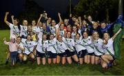 31 October 2021; The St Sylvesters team celebrate with the cup after the Dublin LGFA Go-Ahead Intermediate Club Football Championship Final match between St Sylvesters and Castleknock at St Margarets GAA club in Dublin. Photo by Brendan Moran/Sportsfile
