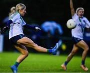 31 October 2021; Emma Sullivan of St Sylvesters during the Dublin LGFA Go-Ahead Intermediate Club Football Championship Final match between St Sylvesters and Castleknock at St Margarets GAA club in Dublin. Photo by Brendan Moran/Sportsfile