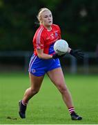 31 October 2021; Edel Hyland of Clontarf B during the Dublin LGFA Go-Ahead Junior Club Football Championship Final match between Clontarf B and St Judes at St Margarets GAA club in Dublin. Photo by Brendan Moran/Sportsfile