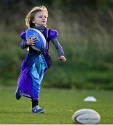 31 October 2021; Pippa Harrington takes part in a Leinster Rugby Halloween Mini Training Session at Blackrock RFC in Dublin. Photo by Brendan Moran/Sportsfile