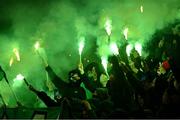 29 October 2021; Shamrock Rovers supporters during the SSE Airtricity League Premier Division match between Shamrock Rovers and Finn Harps at Tallaght Stadium in Dublin. Photo by Eóin Noonan/Sportsfile