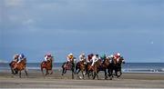 1 November 2021; A general view of runners and riders during the Tote Ten To Follow Handicap at the Laytown Strand Races in Laytown, Co Meath. Photo by Ramsey Cardy/Sportsfile