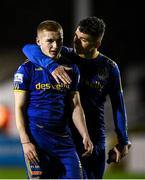 1 November 2021; Ross Tierney, and Ali Coote of Bohemians after their side's drawn SSE Airtricity League Premier Division match between St Patrick's Athletic and Bohemians at Richmond Park in Dublin. Photo by Seb Daly/Sportsfile