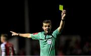 1 November 2021; Referee Robert Harvey during the SSE Airtricity League Premier Division match between St Patrick's Athletic and Bohemians at Richmond Park in Dublin. Photo by Seb Daly/Sportsfile