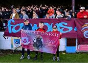24 October 2021; The family of the late David Conroy during the SSE Airtricity League Premier Division match between Drogheda United and Derry City at United Park in Drogheda, Louth. Photo by Ramsey Cardy/Sportsfile