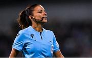 26 October 2021; Referee Marta Huerta De Aza during the FIFA Women's World Cup 2023 qualifying group D match between Northern Ireland and Austria at Seaview in Belfast. Photo by Ramsey Cardy/Sportsfile
