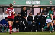 26 October 2021; Northern Ireland assistant manager Dean Shiels during the FIFA Women's World Cup 2023 qualifying group D match between Northern Ireland and Austria at Seaview in Belfast. Photo by Ramsey Cardy/Sportsfile