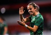 26 October 2021; Simone Magill of Northern Ireland after the FIFA Women's World Cup 2023 qualifying group D match between Northern Ireland and Austria at Seaview in Belfast. Photo by Ramsey Cardy/Sportsfile