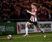 29 October 2021; Jamie McGonigle of Derry City during the SSE Airtricity League Premier Division match between Derry City and Bohemians at Ryan McBride Brandywell Stadium in Derry. Photo by Ramsey Cardy/Sportsfile