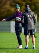 3 November 2021; Team captain Jonathan Sexton, left, with head coach Andy Farrell during Ireland rugby squad training at Carton House in Maynooth, Kildare. Photo by Brendan Moran/Sportsfile