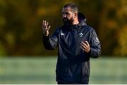3 November 2021; Head coach Andy Farrell during Ireland rugby squad training at Carton House in Maynooth, Kildare. Photo by Brendan Moran/Sportsfile