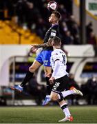 29 October 2021; Kyle Ferguson of Waterford and Sean Murray of Dundalk during the SSE Airtricity League Premier Division match between Dundalk and Waterford at Oriel Park in Dundalk, Louth. Photo by Ben McShane/Sportsfile