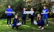 8 November 2021; Leinster Rugby have announced Alzheimer’s Society of Ireland as its first charity affiliate of the new season. Alzheimer’s Society of Ireland were nominated by the Leinster Rugby players and over the month of November, Leinster Rugby will be highlighting the great work of the Alzheimer’s Society of Ireland across its digital and social platforms. In attendance at the announcement are Alzheimer's Society of Ireland chief executive Pat Mc Loughlin and Alzheimer's Society of Ireland Corporate Fundraiser Joanne Williamson, with Leinster players from left, Will Connors, Molly Scuffil-McCabe, Elise O’Byrne-White and Scott Penny. For further information please check out alzheimer.ie or leinsterrugby.ie. Photo by Brendan Moran/Sportsfile