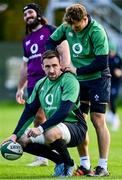 3 November 2021; Jack Conan, left, and Josh van der Flier during Ireland rugby squad training at Carton House in Maynooth, Kildare. Photo by Brendan Moran/Sportsfile