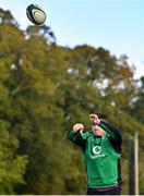 3 November 2021; Dan Sheehan practices his lineout throwing during Ireland rugby squad training at Carton House in Maynooth, Kildare. Photo by Brendan Moran/Sportsfile