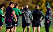 3 November 2021; Head coach Andy Farrell speaks to his players during Ireland rugby squad training at Carton House in Maynooth, Kildare. Photo by Brendan Moran/Sportsfile