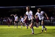 4 November 2021; Daniel Cleary of Dundalk celebrates after scoring his side's first goal during the SSE Airtricity League Premier Division match between Drogheda United and Dundalk at Head in the Game Park in Drogheda, Louth. Photo by Ben McShane/Sportsfile