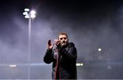 4 November 2021; Dundalk head coach Vinny Perth celebrates after the SSE Airtricity League Premier Division match between Drogheda United and Dundalk at Head in the Game Park in Drogheda, Louth. Photo by Ben McShane/Sportsfile