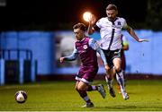 4 November 2021; Darragh Markey of Drogheda United and Andy Boyle of Dundalk during the SSE Airtricity League Premier Division match between Drogheda United and Dundalk at Head in the Game Park in Drogheda, Louth. Photo by Ben McShane/Sportsfile