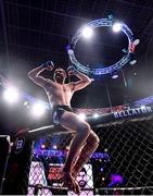 5 November 2021; Yusuf Nazokatov celebrates after defeating Stephen Costello in their Welterweight bout at Bellator 270 at the 3Arena in Dublin. Photo by David Fitzgerald/Sportsfile