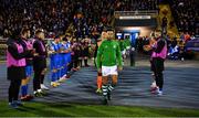 5 November 2021; Shamrock Rovers captain Roberto Lopes leads his side out as Waterford players provide a guard of honour before the SSE Airtricity League Premier Division match between Waterford and Shamrock Rovers at the RSC in Waterford. Photo by Seb Daly/Sportsfile