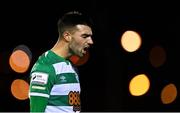 5 November 2021; Danny Mandroiu of Shamrock Rovers reacts during the SSE Airtricity League Premier Division match between Waterford and Shamrock Rovers at the RSC in Waterford. Photo by Seb Daly/Sportsfile