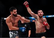 5 November 2021; Ilias Bulaid, right, and Georges Sasu during their featherweight bout at Bellator 270 at the 3Arena in Dublin. Photo by David Fitzgerald/Sportsfile