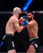 5 November 2021; Pedro Carvalho, left, and Daniel Weichel during their featherweight bout at Bellator 270 at the 3Arena in Dublin. Photo by David Fitzgerald/Sportsfile